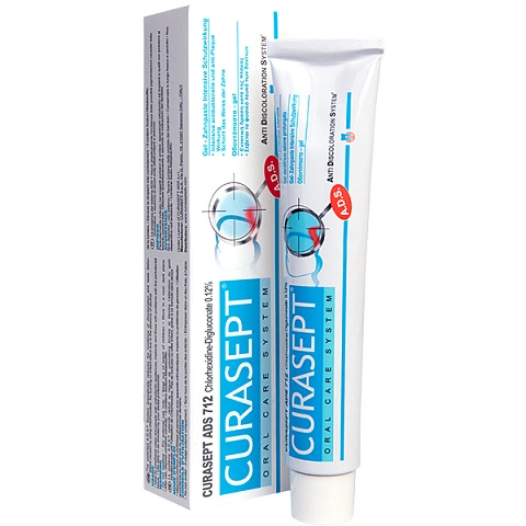 Зубная паста Curasept ADS 712, хлоргексидин 0,12% 75 мл - изображение 1