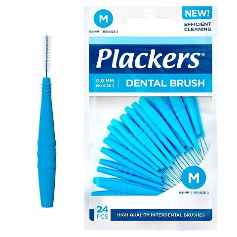 Набор ёршиков Plackers Dental Brush M (0,6 мм), 24 шт - изображение 1
