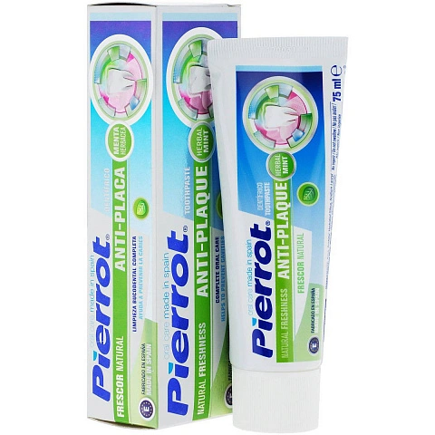 Зубная паста Pierrot Anti plaque Natural Freshness ортодонтическая, 75 мл - изображение 1