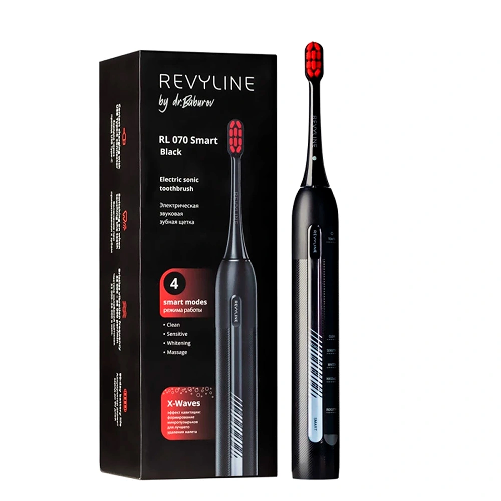 

Электрическая зубная щетка Revyline, Черный, RL 070 Black by Dr.Baburov