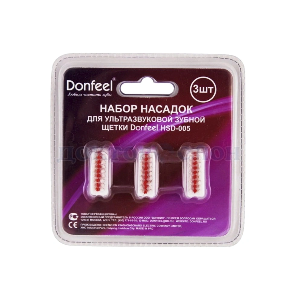 Комплект насадок Donfeel HSD-005 (красные) комплект насадок donfeel hsd 005 стандартные 3 шт