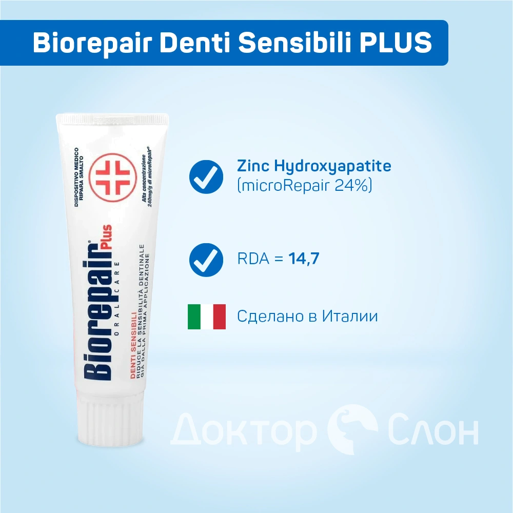 Зубная паста Biorepair Denti Sensibili PLUS купить по выгодной цене