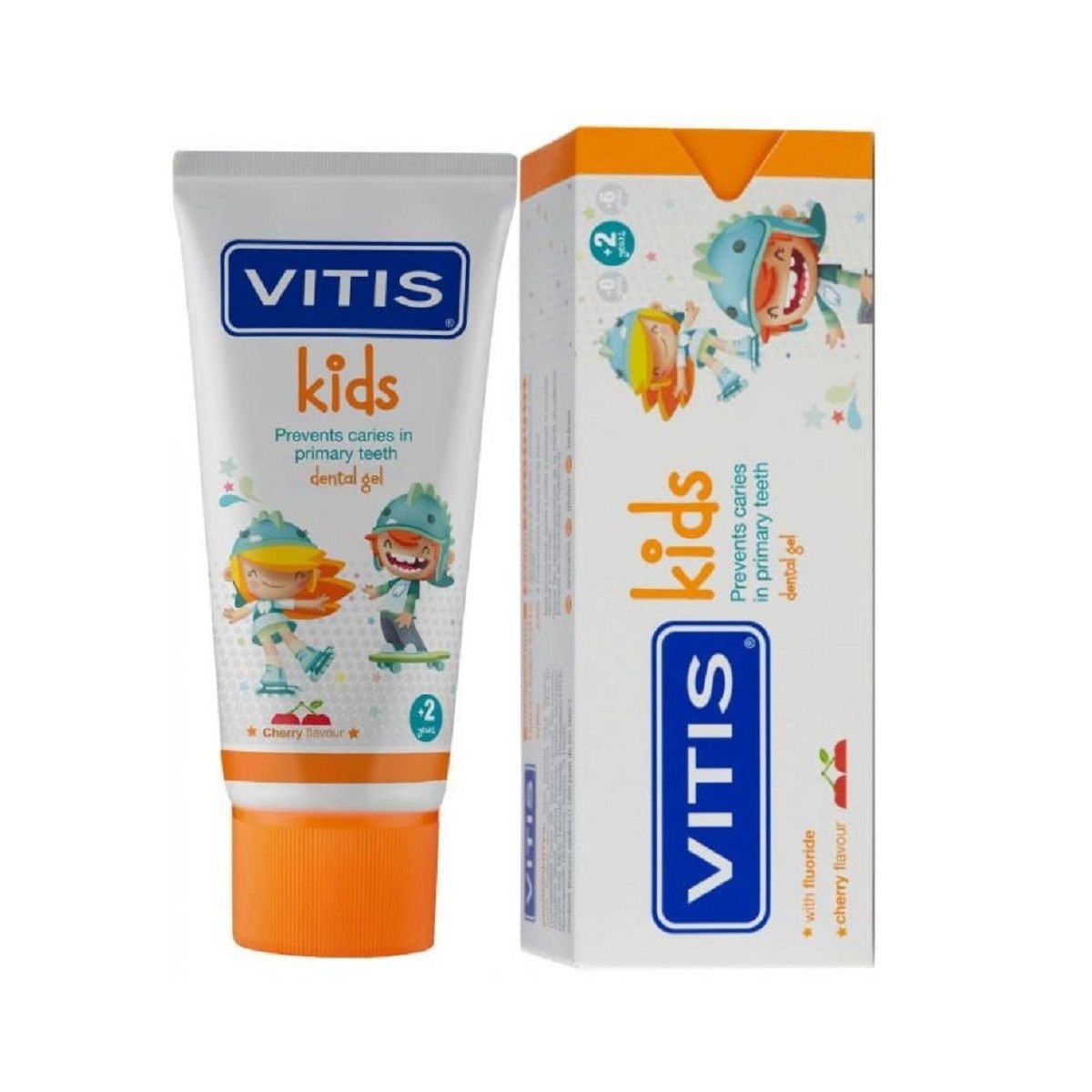 Зубная паста Vitis Kids от 2 до 6 лет зубная паста гель vitis kids 2 6 лет со вкусом вишни 50 мл