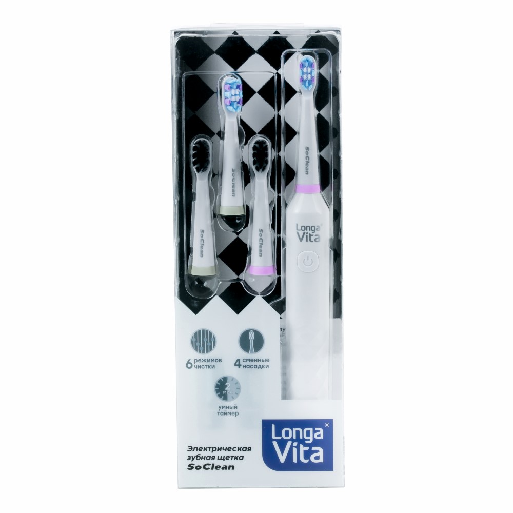 Купить Longa Vita PT4R SoClean белая, Электрическая зубная щетка Longa Vita, Белый