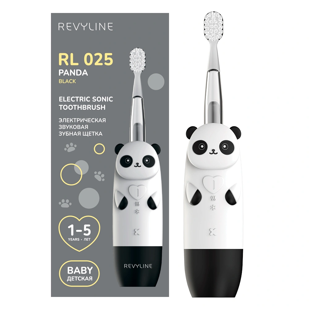 

Электрическая зубная щетка Revyline, RL 025 Panda Черная