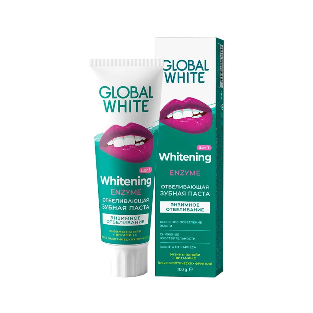 Зубная паста Global White global white extra whitening отбеливающая зубная паста 100 г