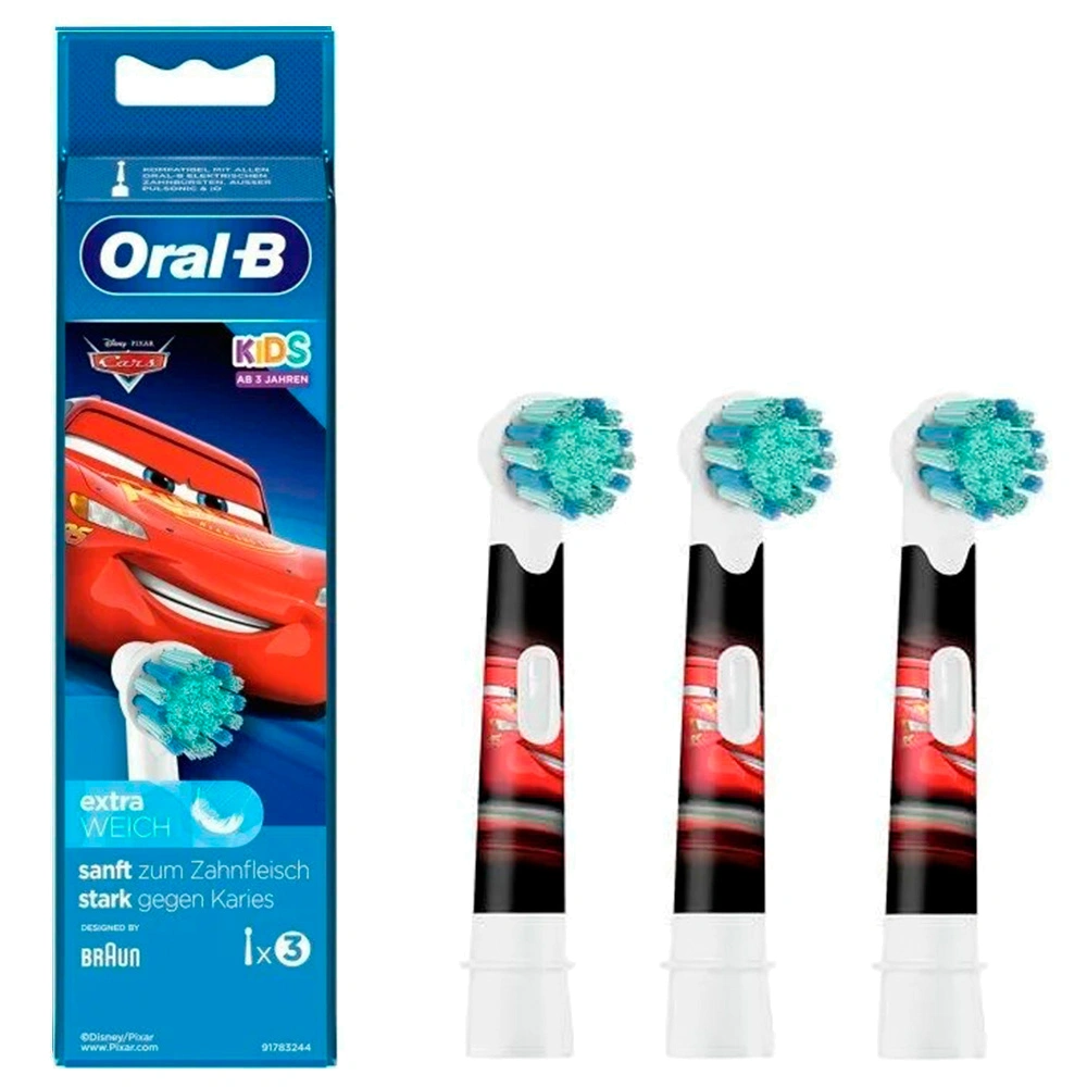 Комплект насадок Oral-B Aufsteckbürsten Cars 3er сменные насадки oral b stages power frozen ii 3 шт oral b