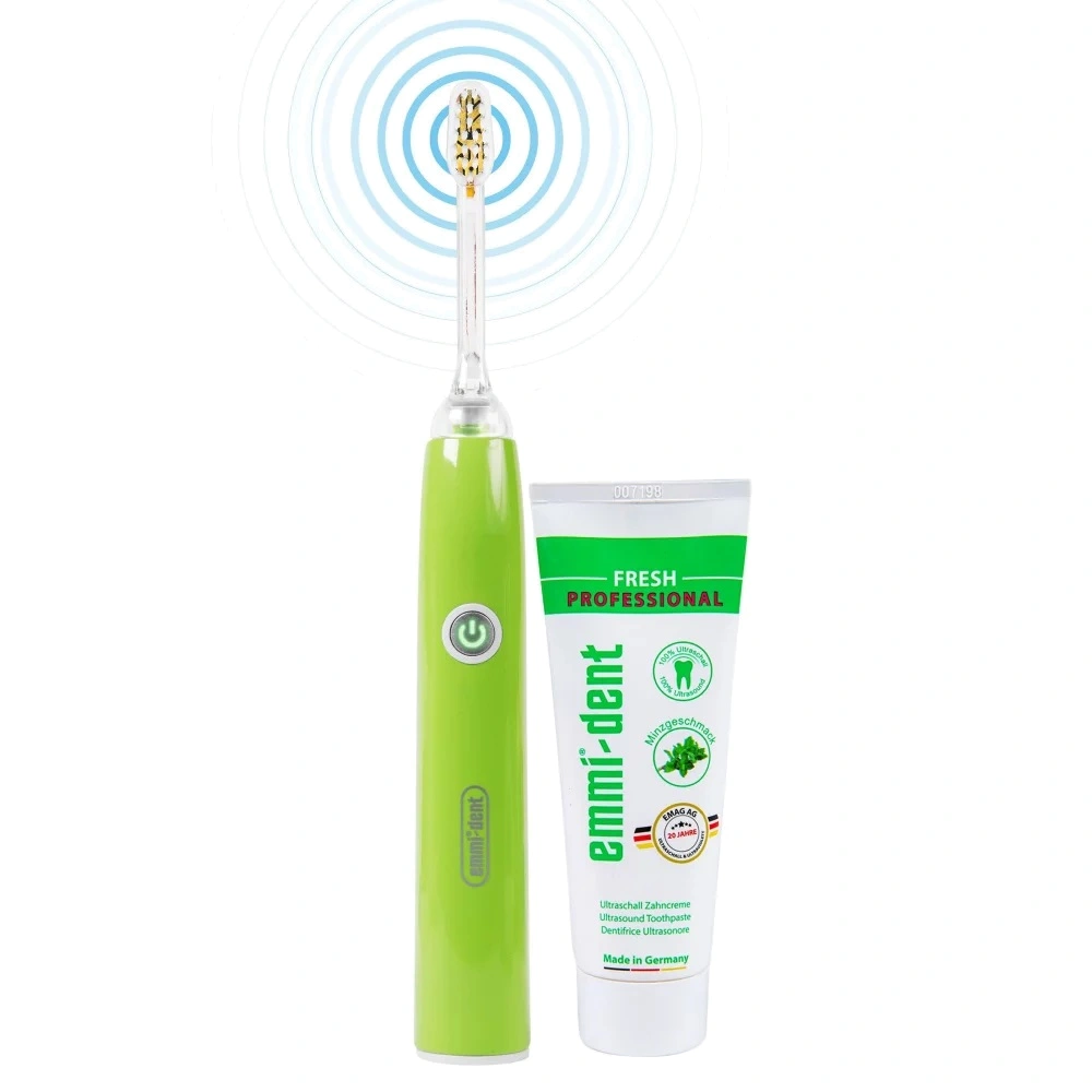Ультразвуковая зубная щетка Emmi-Dent Professional GO зелёная насадки для детей emmi dent k2