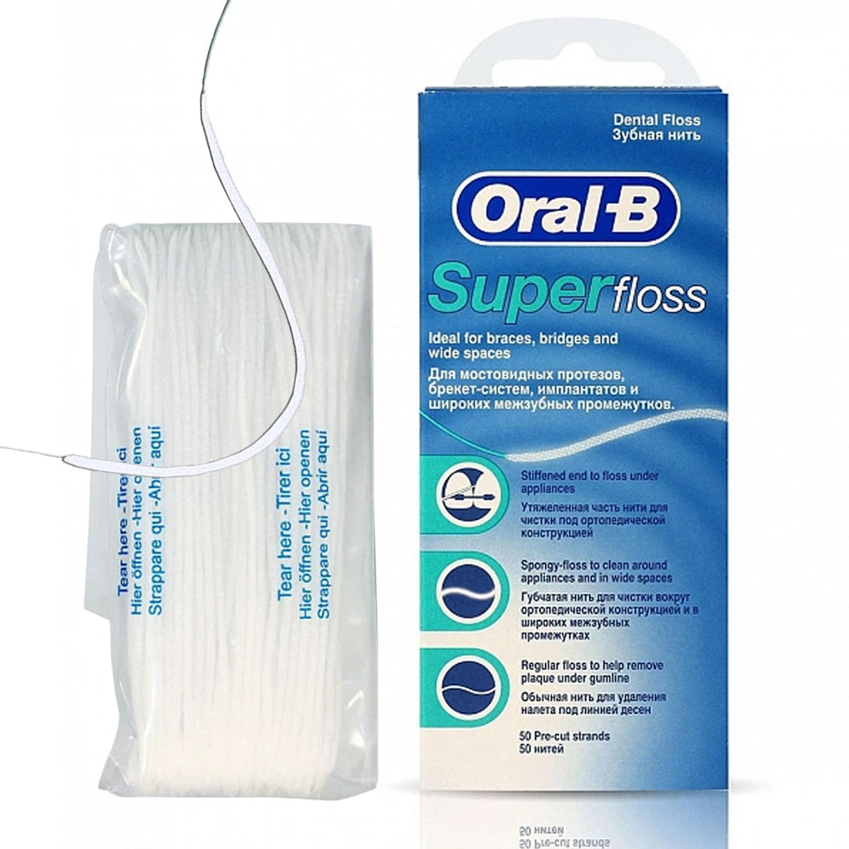 Зубная нить Oral-B зубная нить oral b superfloss