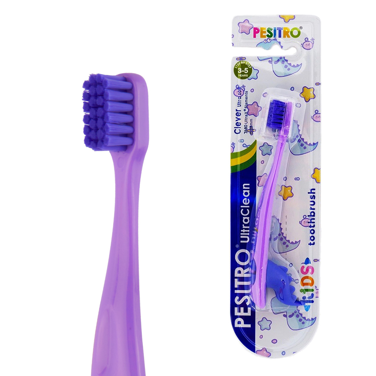 Зубная щетка PESITRO 7680 Clever (с 3 до 5 лет)