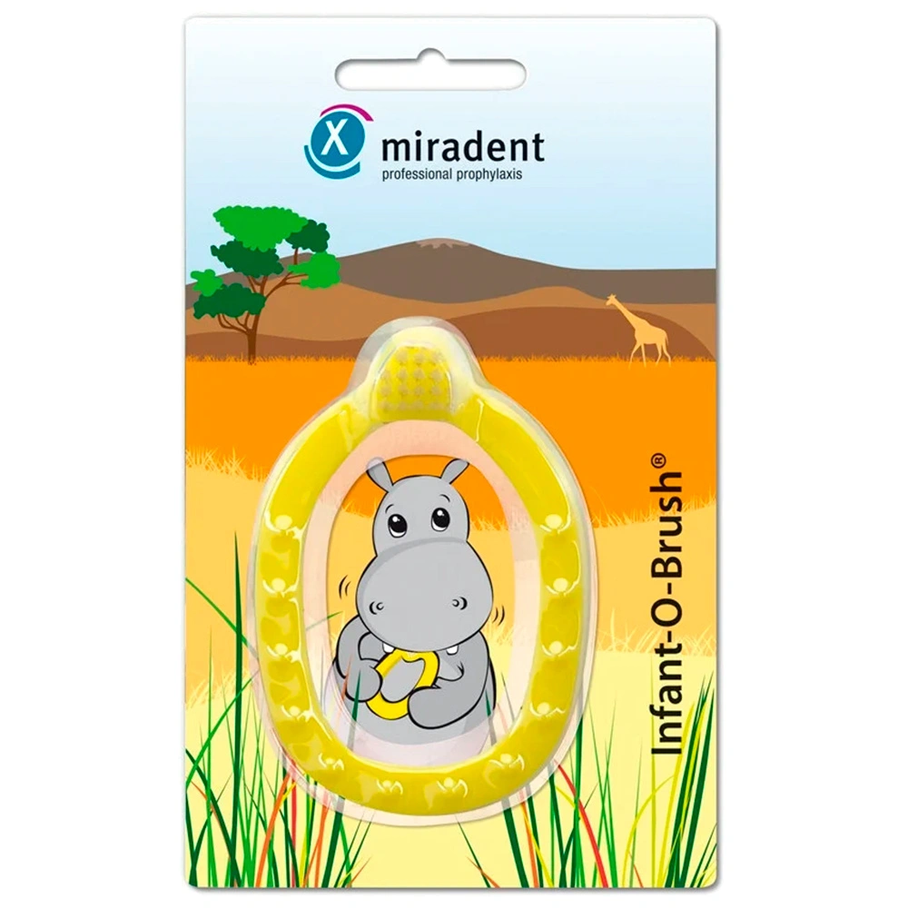 Детская зубная щетка miradent INFANT-O-BRUSH желтый