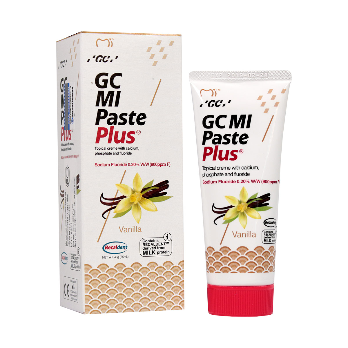 Зубная паста GC Mi Paste Plus крем c фтором gc mi paste для реминерализации и снижения чувствительности клубника 40 г