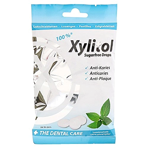 Леденцы miradent Xylitol Drops мята жевательная резинка miradent xylitol for kids земляника