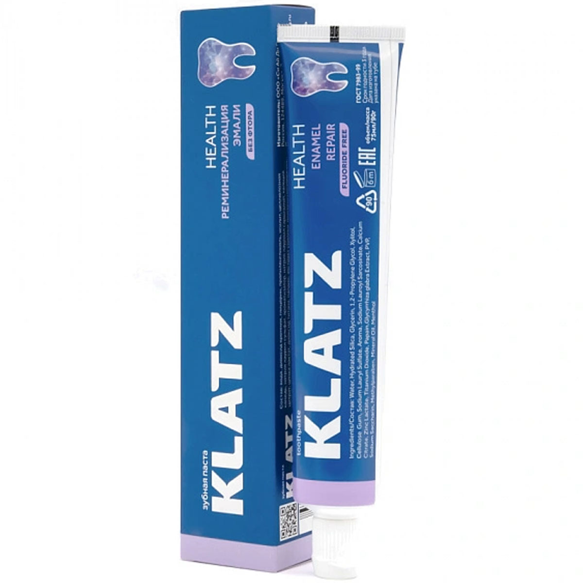 Klatz Health реминерализация эмали, 75 мл, Зубная паста Klatz  - купить