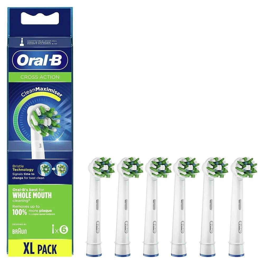 Комплект насадок Oral-B CrossAction EB50RB (6 шт.) комплект насадок oral b crossaction eb50brb 4 шт