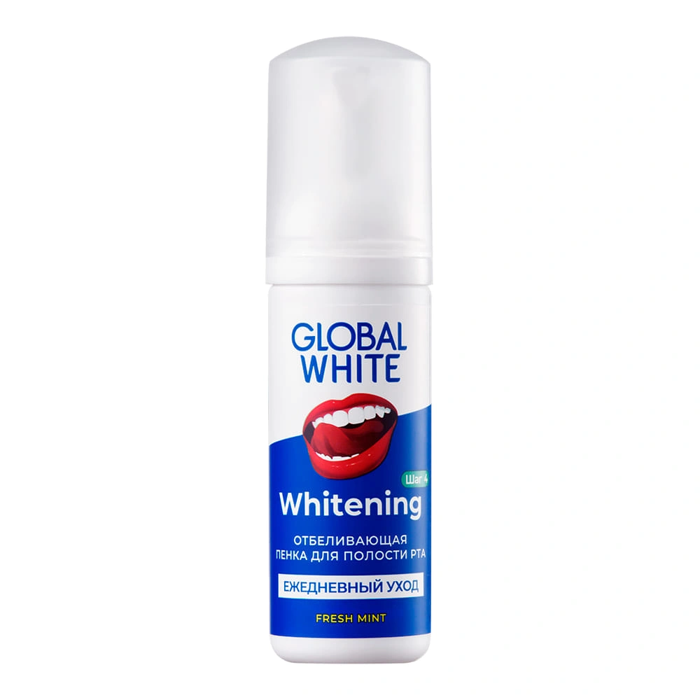 Пенка Global White global white зубная нить со вкусом мяты