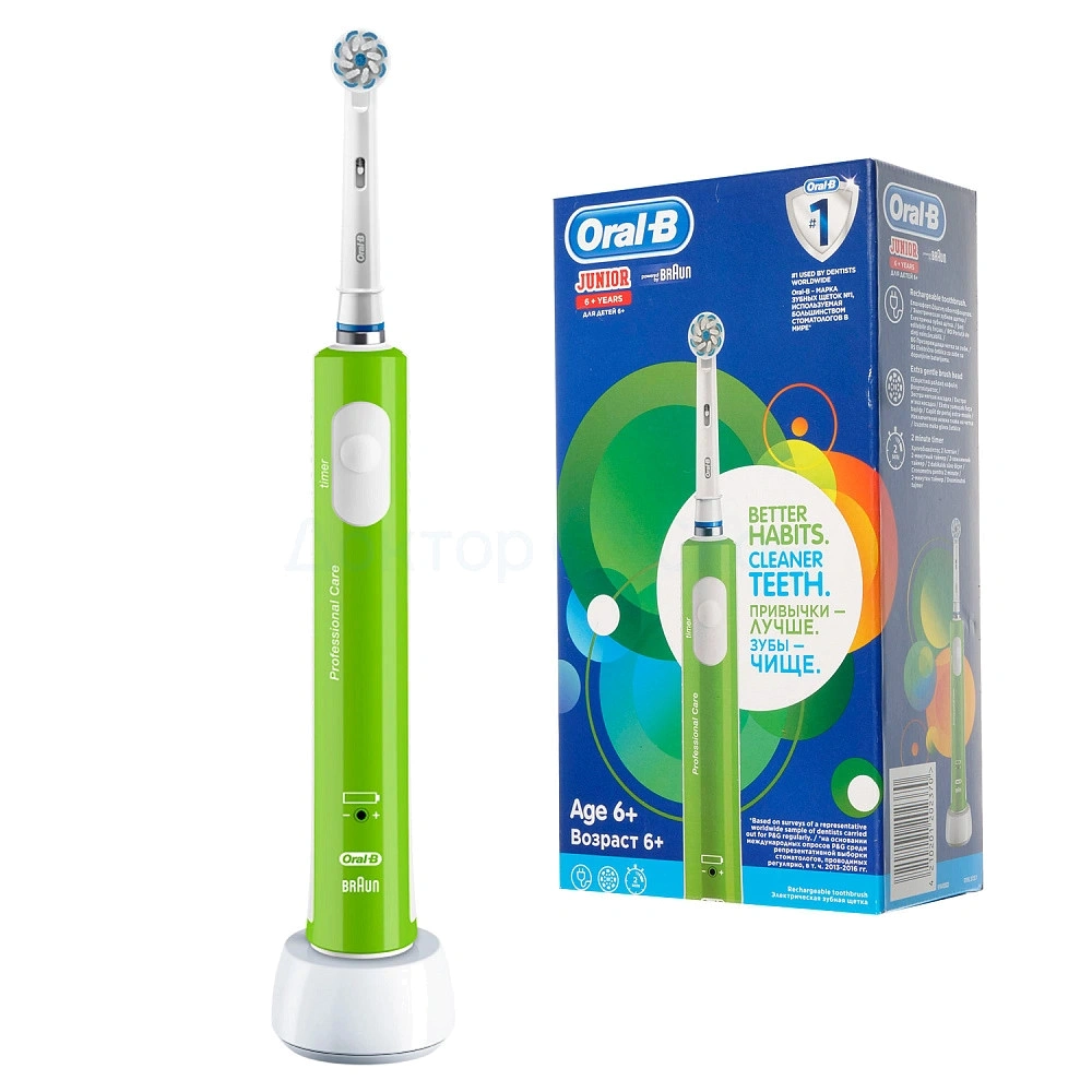 

Электрическая зубная щетка Oral-B, Зеленый, Pro 400 Junior