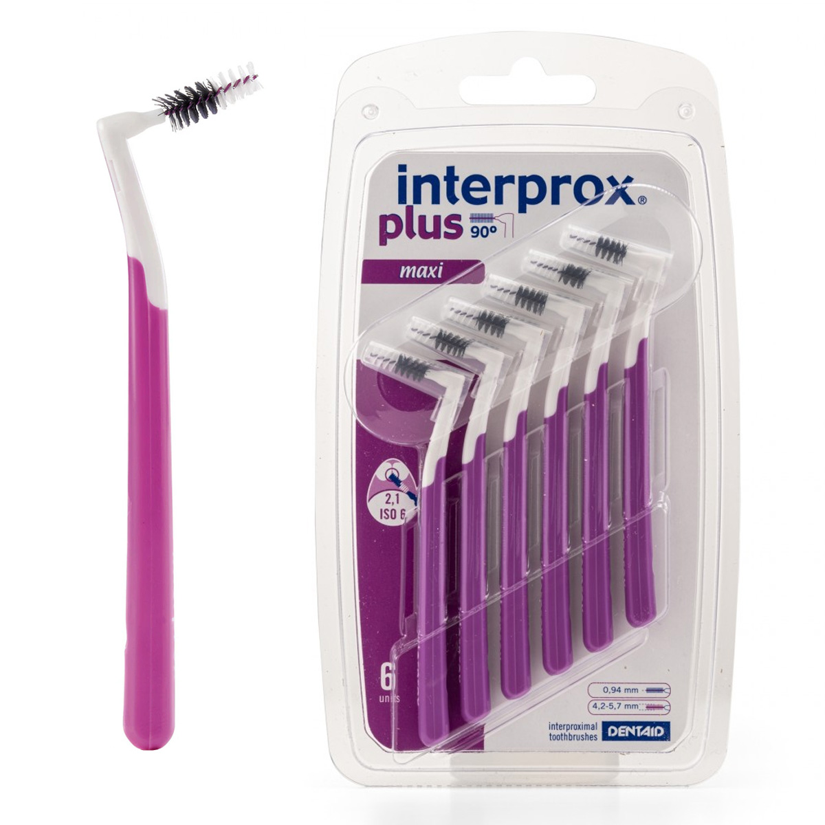 Межзубный ершик Interprox Interprox Plus Maxi 2.1 мм межзубный ершик interprox plus supermicro 6 шт