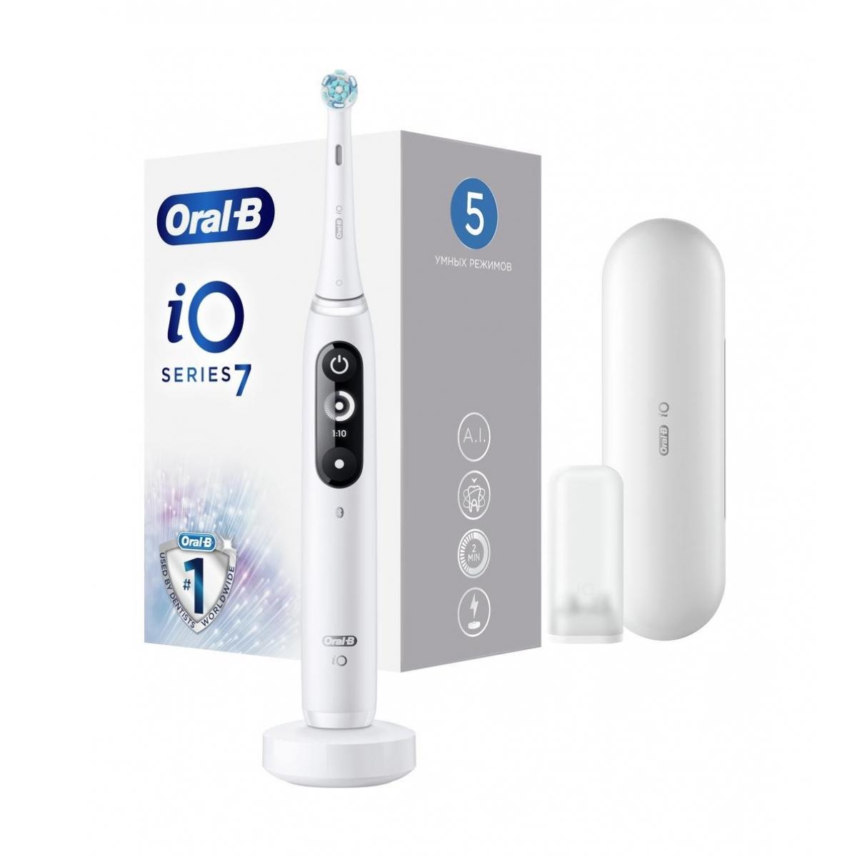 

Электрическая зубная щетка Oral-B, Белый, iO 7 White Alabaster