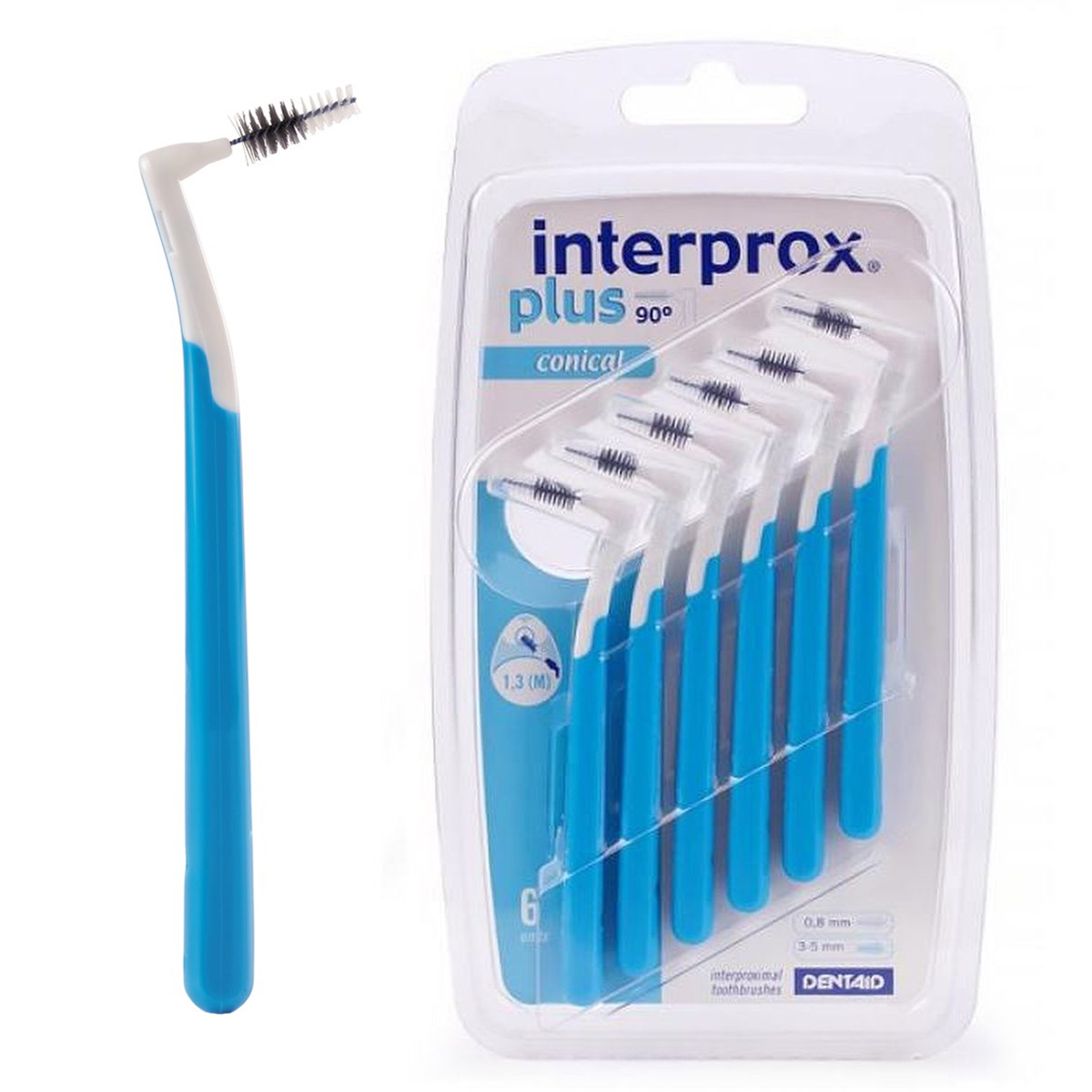 Межзубный ершик Interprox Interprox Plus Conical 1.3 мм межзубный ершик interprox interprox plus nano 0 6 мм