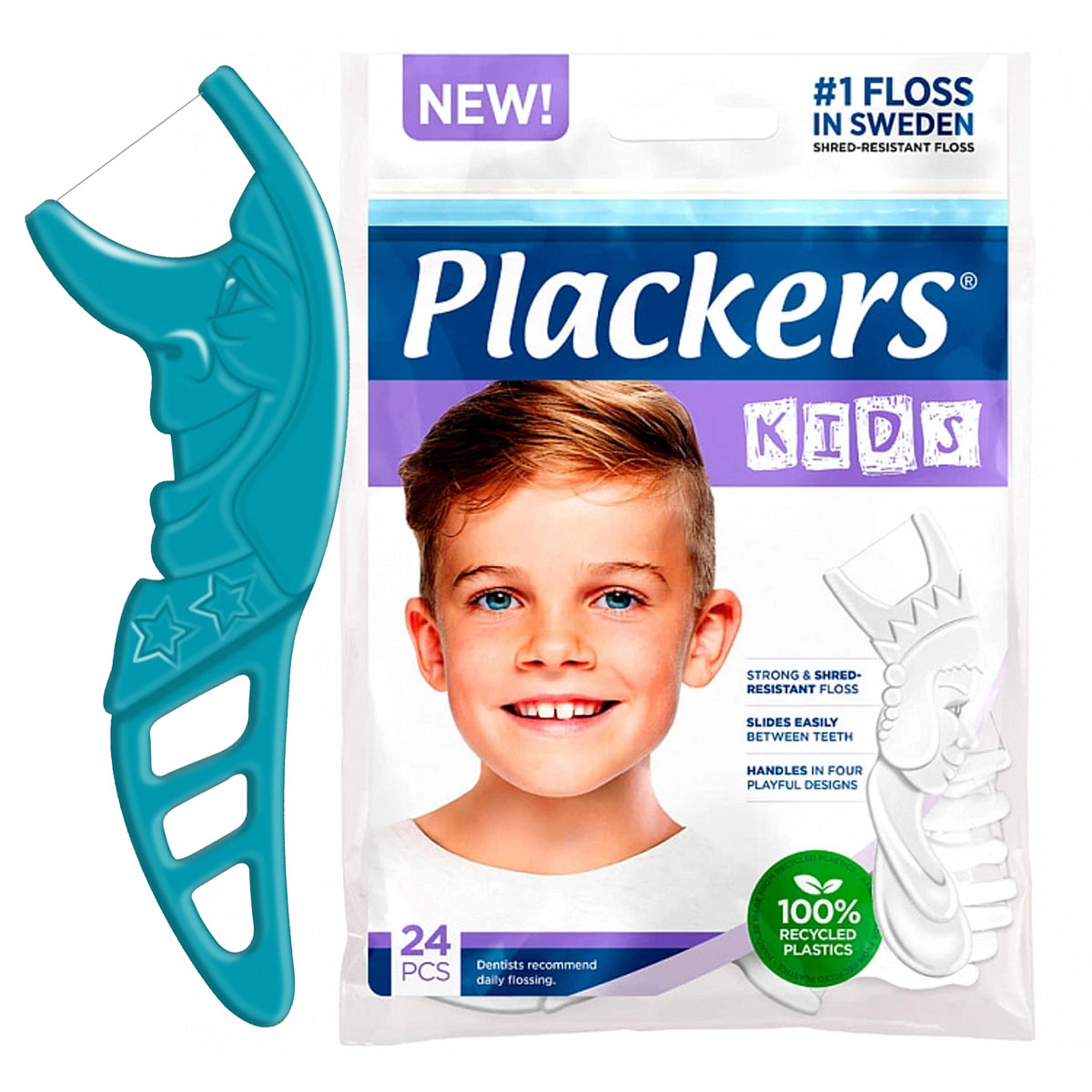 цена Зубная нить Plackers Kids