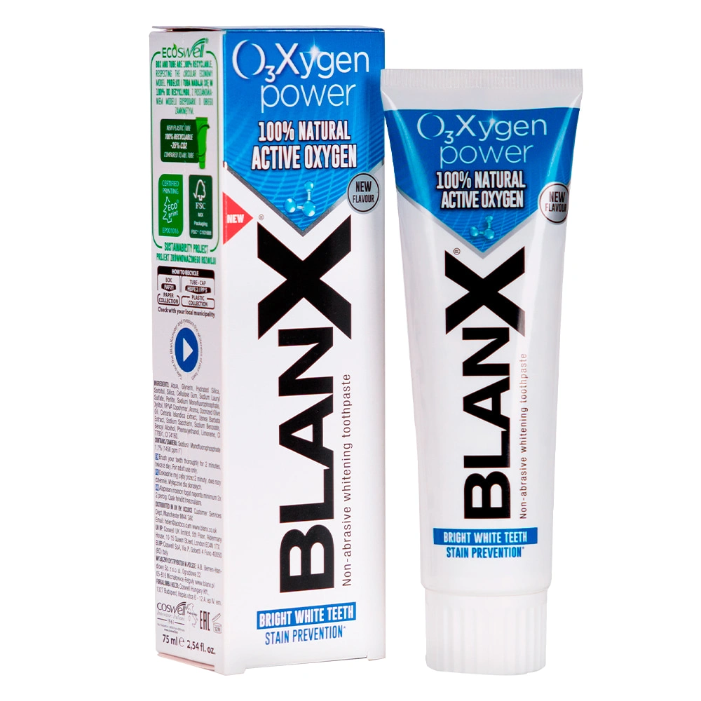 Зубная паста Blanx global white отбеливающие полоски для зубов с активным кислородом 7 дней 7 пар