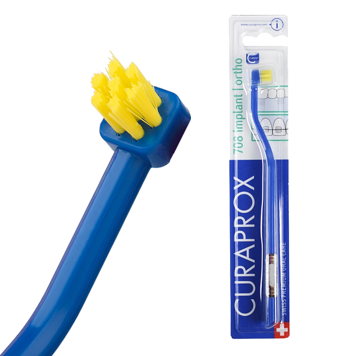 Зубная щетка Curaprox Implant Ortho 708 для имплантов и ортоконструкций curaprox щетка implant ortho для имплантов и ортоконструкци 1 шт