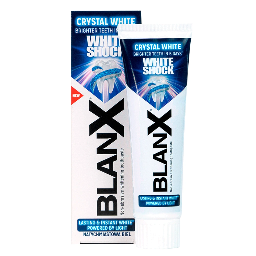 Зубная паста Blanx White Shock 75 мл зубная паста мгновенное отбеливание blanx white shock crystal white 75 мл