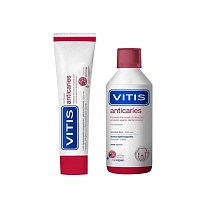Набор VITIS Anticaries ополаскиватель и паста