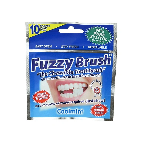 Жевательная зубная щетка Fuzzy Brush с ксилитом - изображение 1