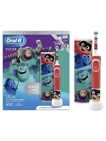 Электрическая зубная щетка Oral-B Vitality Kids Pixar D100.413.2KX с футляром - изображение 1