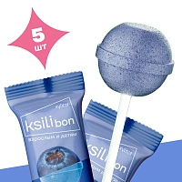 Леденец на палочке Ksilibon Lollipop Голубика, 5 шт. - изображение 1