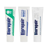 Набор из 3 паст Biorepair (Total Protection, Night Repair, Pro White)