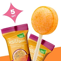 Леденец на палочке Ksilibon Bio Lollipop Маракуйя, 5 шт