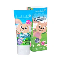 Детская зубная паста Brush-Baby Яблоко-мята (от 0 до 3 лет), 50 мл