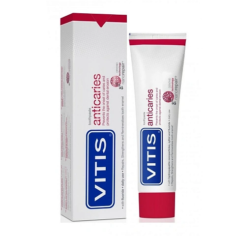 Зубная паста Vitis Anticaries с ментоловым вкусом, 100 мл - изображение 1