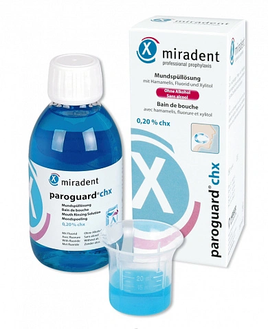 Ополаскиватель miradent paroguard, хлоргексидин 0,20% 200 мл - изображение 1