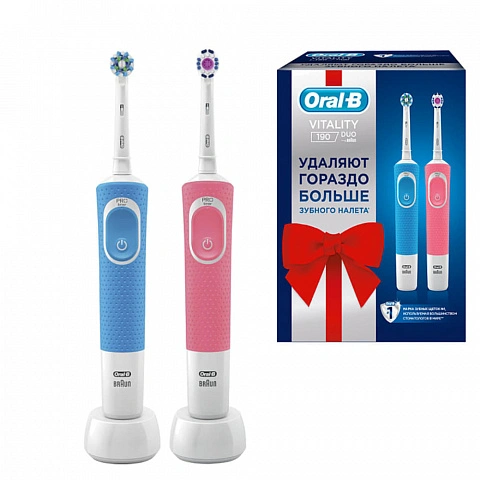 Набор из двух электрических зубных щеток Oral-B Vitality 190 Duo D100.413.1 - изображение 1