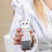 Электрическая зубная щетка Revyline RL 025 Baby Kitty, Grey