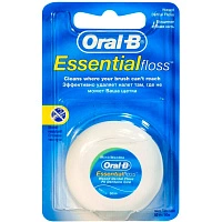 Зубная нить Oral-B Essential вощеная мятная, 50 м