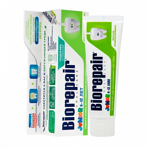 Зубная паста Biorepair Junior со вкусом мяты (от 6 до 12 лет), 75 мл - изображение 1
