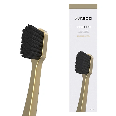 Зубная щетка Aurezzi 24K Gold Black Soft - изображение 1