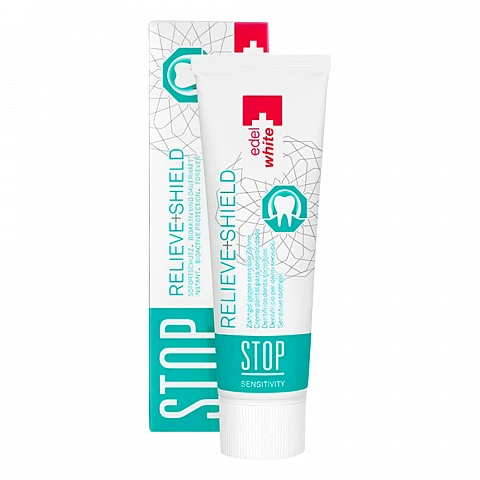 Зубная гель-паста Edel+white STOP Sensitive Relieve+Shield, 75 мл - изображение 1