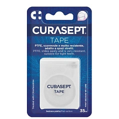 Зубная нить Curasept PTFE Tape Dental Flos CHX 0,2%, 35 м