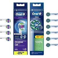 Насадки Braun Oral-B CrossAction EB50RX PRO 6 шт. + Oral-B 3D White 4 шт. - изображение 1