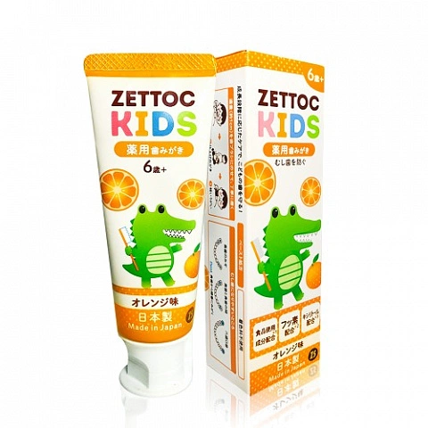Зубная паста Zettoc Kids с фтором, апельсин ( от 6 лет), 70 гр - изображение 1