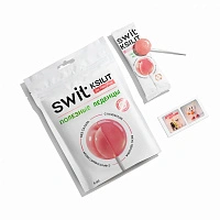 Леденец на палочке Swit Ksilit by Revyline Персик с витамином С, 8 шт