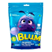 Леденец на палочке Xylitol Lollipop Черника Blum, 6 шт - изображение 1