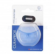 Флосс Curaprox PTFE floss tape DF820 с хлоргексидином, 35 м