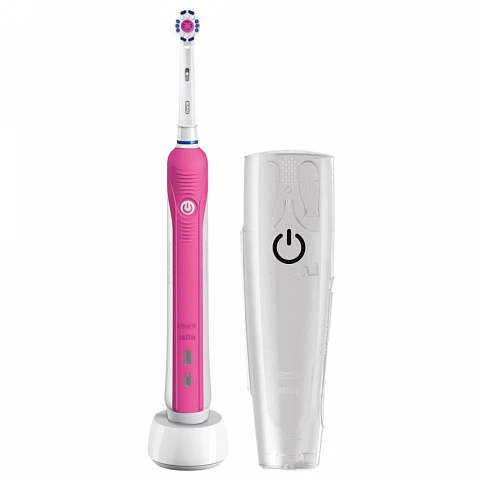 Электрическая зубная щетка Oral-B Pro 750 Crossaction Pink D16.513.U - изображение 1